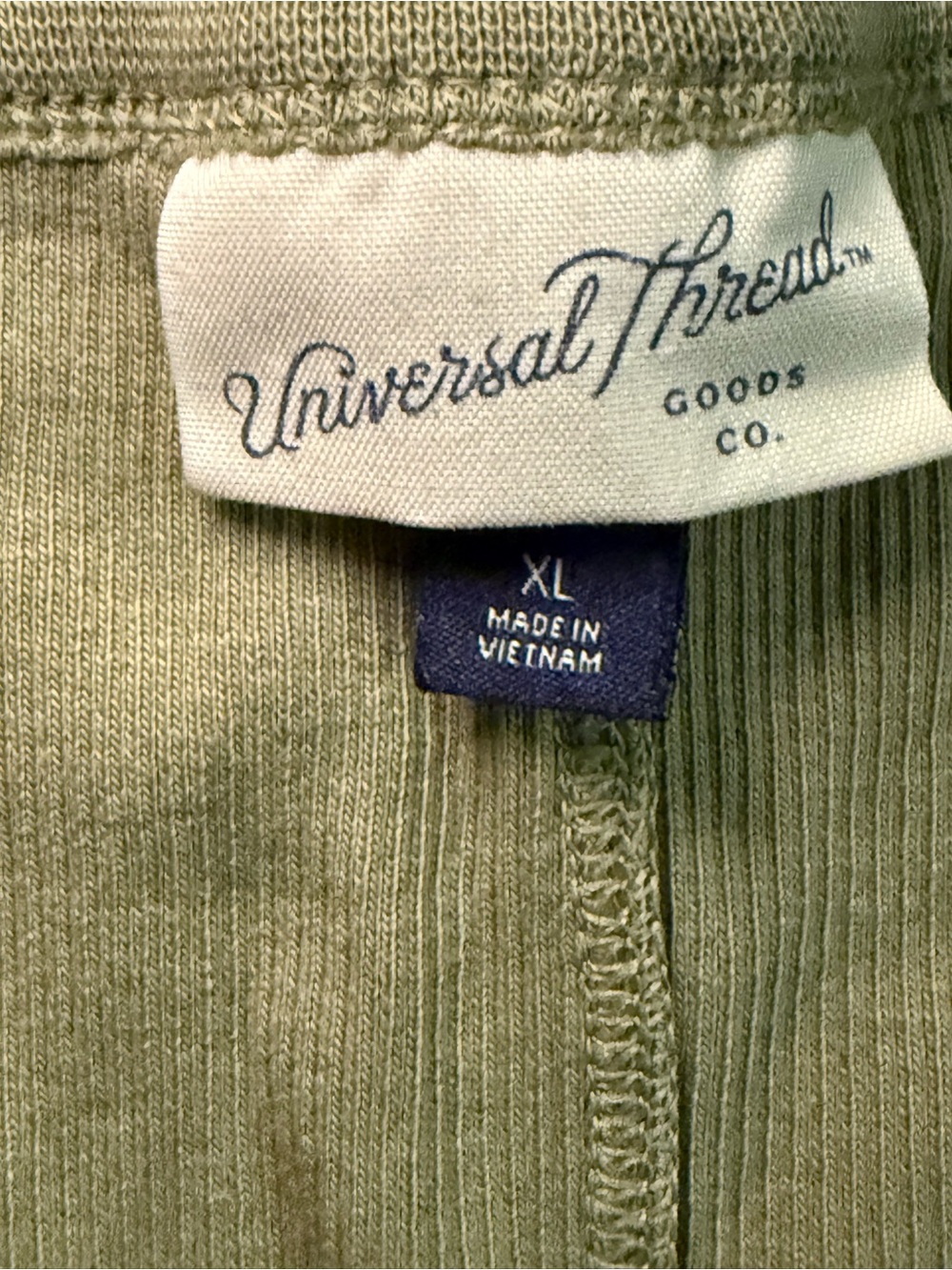 Universal Thread Olive Ribbed Scoop Tank - Picture 3 of 3